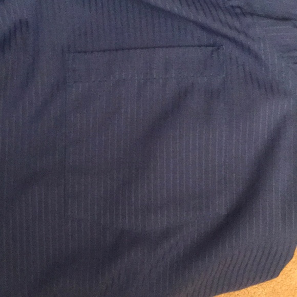 Royal blue VanHeusen satin stripe dress shirt - Picture 2 of 2